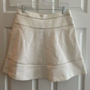 White NWT Banana Republic Stitched Skirt Size 2 New With Tags